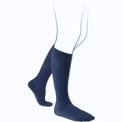 VenoFlex City Confort Fil d'Ecosse Chaussettes - Bleu Navy