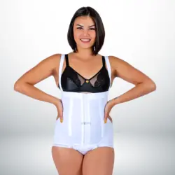 Ceinture haute EC/032 Fermeture centrale Ceinture  - Blanc