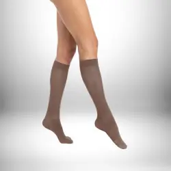 chaussette semi-transparent marron