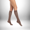 chaussette semi-transparent marron