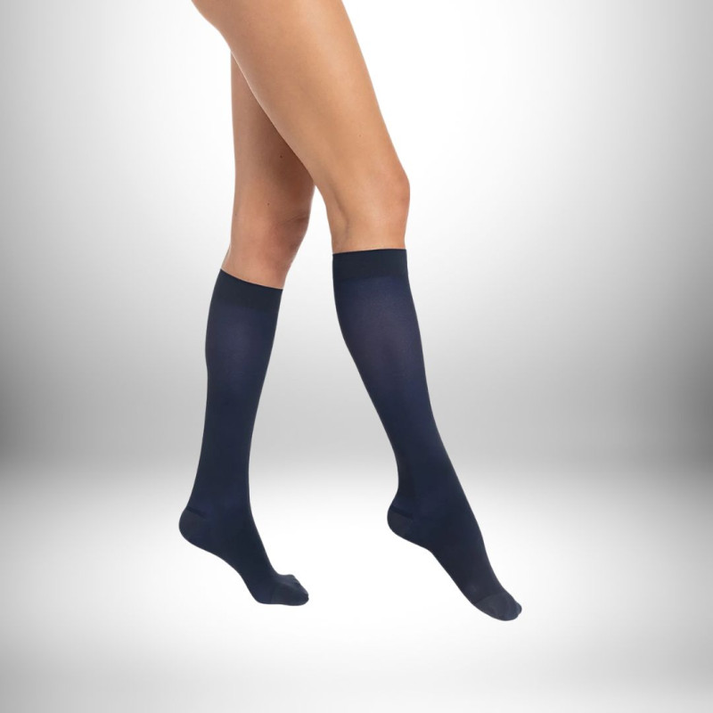 chaussette semi-transparent marine