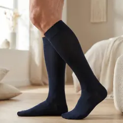 VenoFlex City Confort Fil d'Ecosse Chaussettes - Bleu Navy