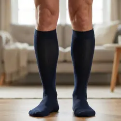 VenoFlex City Confort Fil d'Ecosse Chaussettes - Bleu Navy